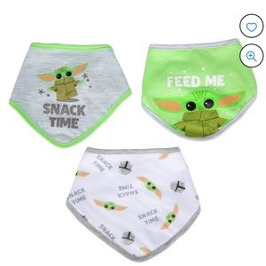 Star Wars The Mandalorian The Child Grogu Bandana Bib 3-Pack NWT